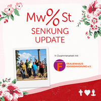 Mehrwertsteuer-Senkung - Spendenaktion Blutsgeschwister für Frauenhauskoordinierung e.V.