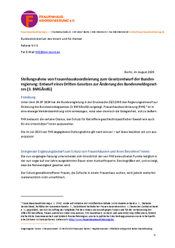 Abbildung Stellungnahme FHK zum 3. Gesetz zur &Auml;nderung des Bundesmeldegesetzes