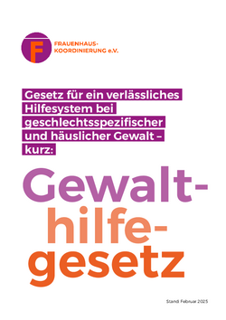 Handreichung von FHK zum Gewalthilfegesetz