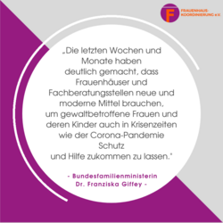 Zitat Franziska Giffey zum Hilfesystem