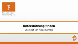 DGS Video: Unterst&uuml;tzung finden
